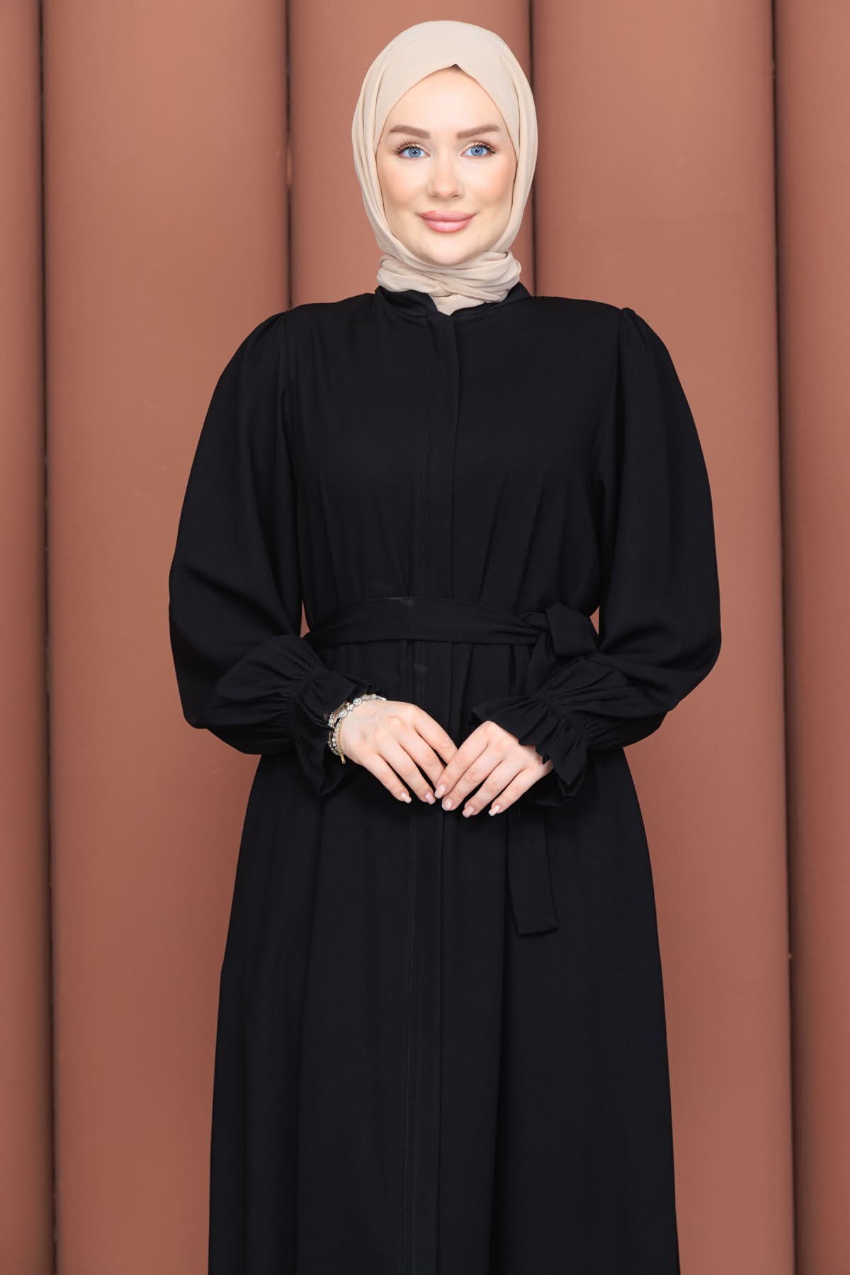 Siyah Papatya Model Ferace / Elbise